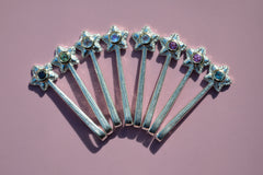 Silver Star Wands with 14k setting & Gemstones, November 2025 Drop (#4)