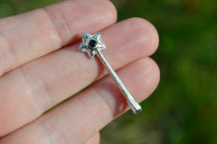 Silver Star Wands with 14k setting & Gemstones, November 2025 Drop (#4)