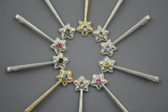 Silver Star Wands with 14k setting & Gemstones, November 2025 Drop (#4)