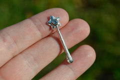 Silver Star Wands with 14k setting & Gemstones, November 2025 Drop (#4)