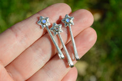 Silver Star Wands with 14k setting & Gemstones, November 2025 Drop (#4)