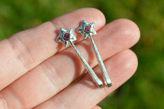 Silver Star Wands with 14k setting & Gemstones, November 2025 Drop (#4)