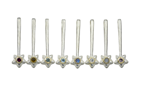 Silver Star Wands with 14k setting & Gemstones, July 2026 Drop (#10)