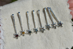 Silver Star Wands with 14k setting & Gemstones, July 2026 Drop (#10)