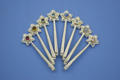 Silver Star Wands with 14k setting & Gemstones, July 2026 Drop (#10)