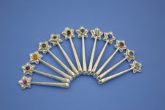 Silver Star Wands with 14k setting & Gemstones, Oct 2026 Drop (#12)