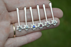 Silver Star Wands with 14k setting & Gemstones, Oct 2026 Drop (#12)
