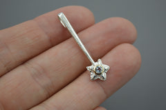 Silver Star Wands with 14k setting & Gemstones, Oct 2026 Drop (#12)