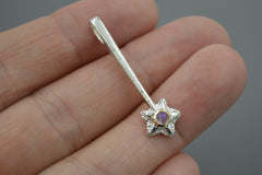 Silver Star Wands with 14k setting & Gemstones, Oct 2026 Drop (#12)