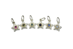 Silver Starlets with 14k Setting and 3mm Gemstones