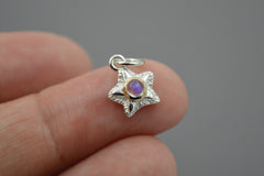 Silver Starlets with 14k Setting and 3mm Gemstones