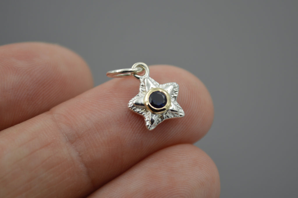 Silver Starlets with 14k Setting and 3mm Gemstones