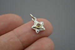 Silver Starlets with 14k Setting and 3mm Gemstones