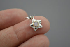 Silver Starlets with 14k Setting and 3mm Gemstones