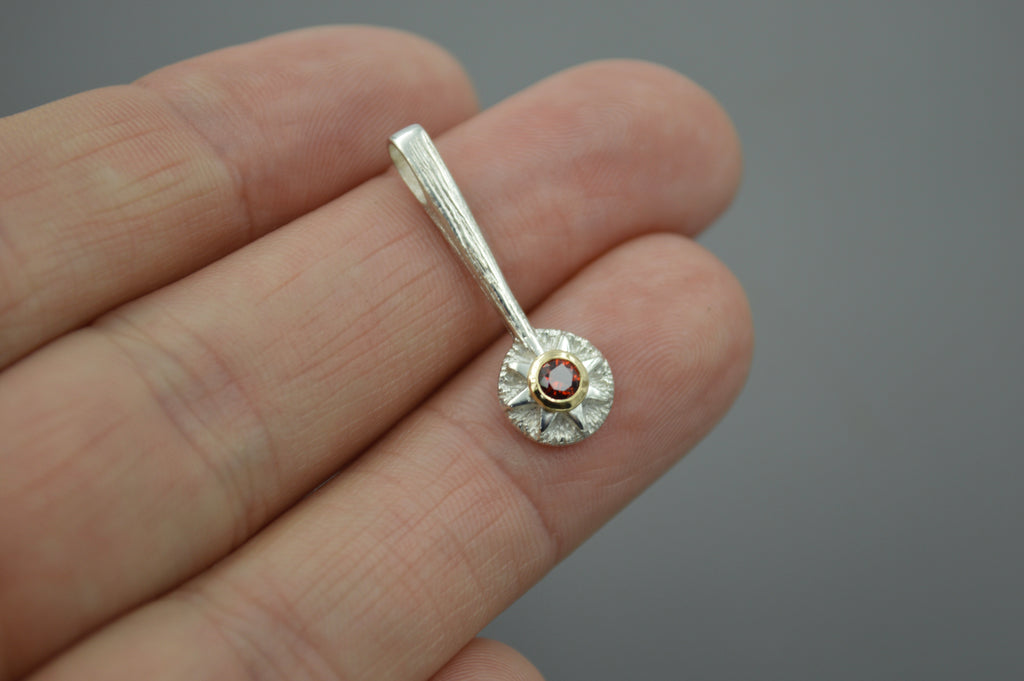 Silver with 14k Setting Sun Wands