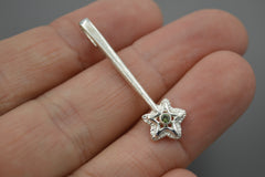 Silver Star Wands with 2mm gemstones
