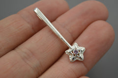 Silver Star Wands with 2mm gemstones