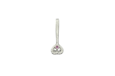 Sterling Silver Fairy Heart Wand with Pink Tourmaline