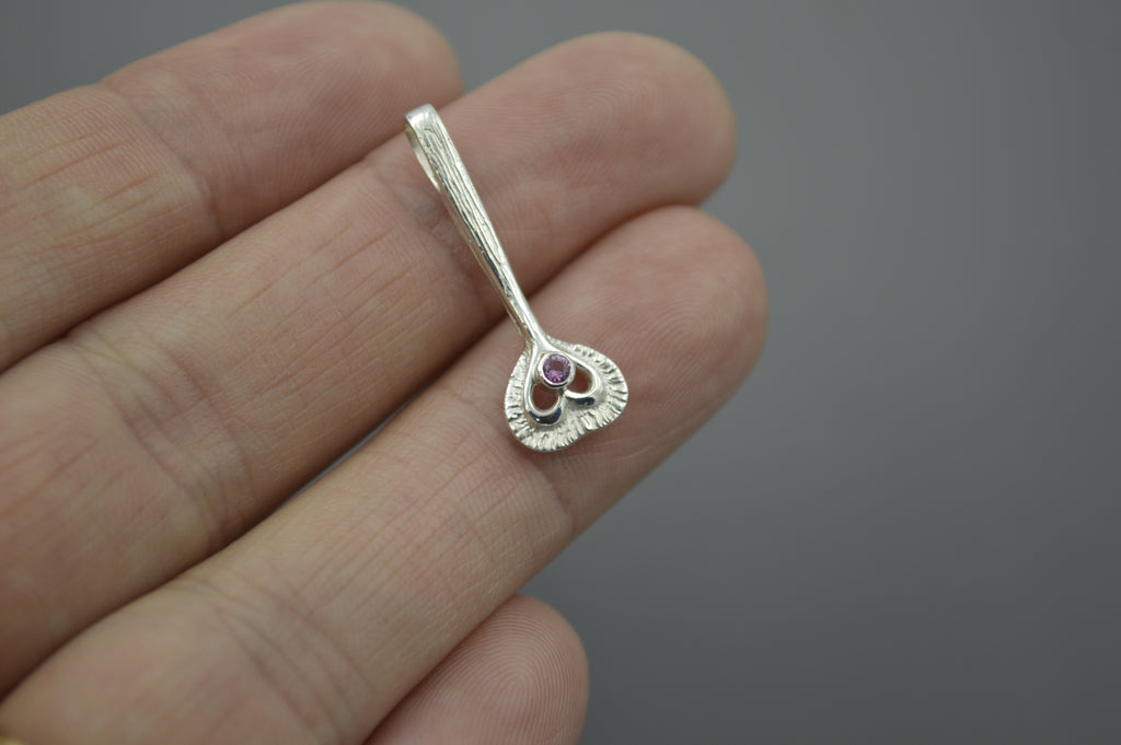 Sterling Silver Fairy Heart Wand with 2mm Gemstones Oct 2026