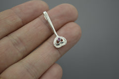 Sterling Silver Fairy Heart Wand with 2mm Gemstones Oct 2026