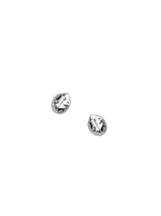 Silver ladybug stud earrings