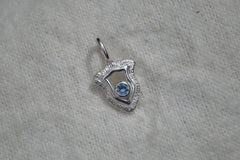 Sterling Silver Shield Pendants with Gemstones #2