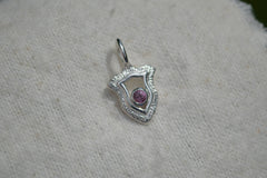 Sterling Silver Shield Pendants with Gemstones #2