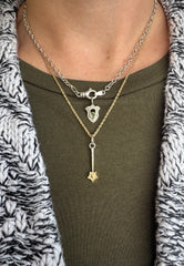 Sterling Silver Shield Pendants with Gemstones