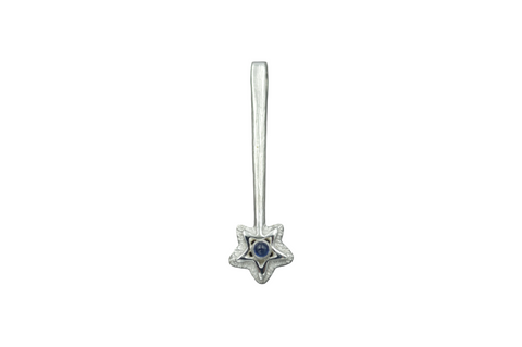 Star Wand with 2mm Blue Sapphire Cabochon