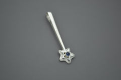 Star Wand with 2mm Blue Sapphire Cabochon