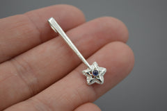 Star Wand with 2mm Blue Sapphire Cabochon