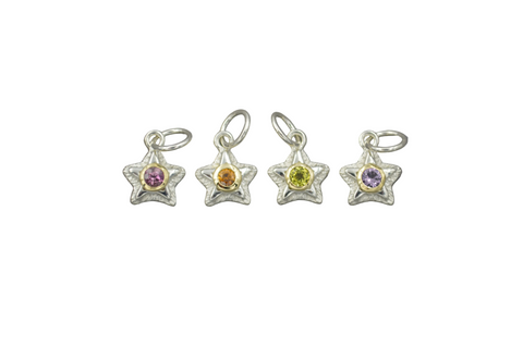Silver Starlets with 14k Setting and 3mm Gemstones August 2026