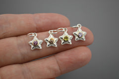Silver Starlets with 14k Setting and 3mm Gemstones August 2026