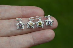Silver Starlets with 14k Setting and 3mm Gemstones August 2026