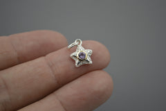 Silver Starlets with 14k Setting and 3mm Gemstones August 2026
