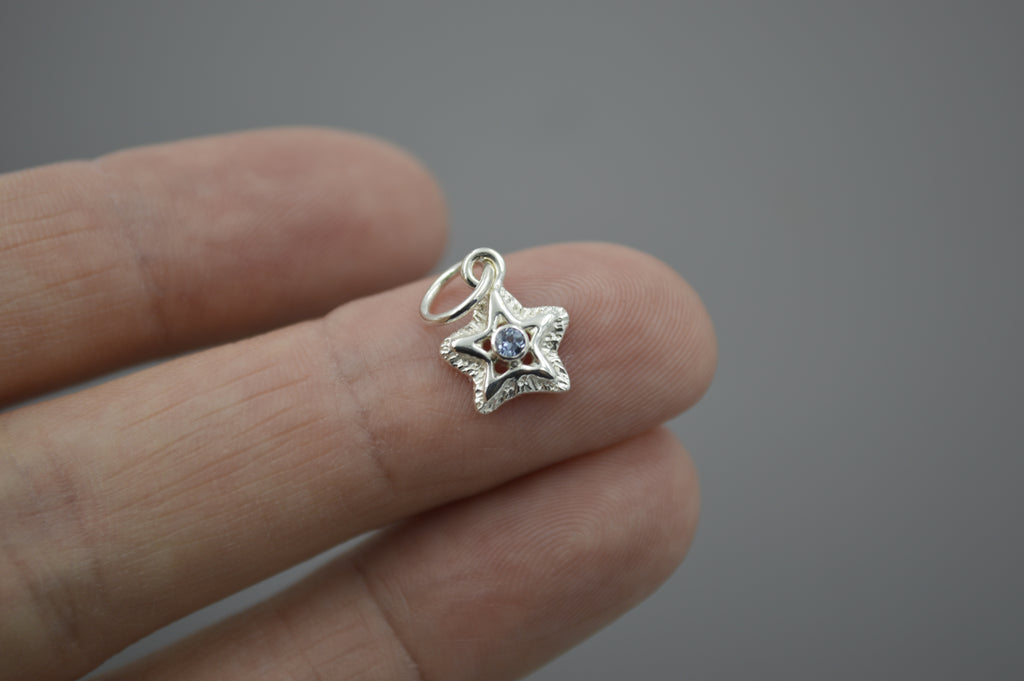 Silver Starlets with 2mm Gemstones August 2026