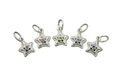 Silver Starlets with 2mm Gemstones