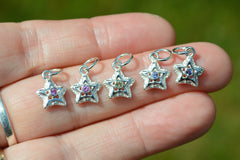 Silver Starlets with 2mm Gemstones