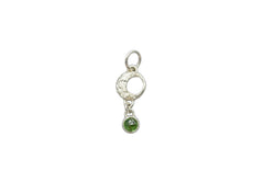 Silver Moon Tsavorite Garnet Charm