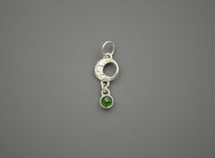 Silver Moon Tsavorite Garnet Charm