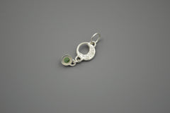 Silver Moon Tsavorite Garnet Charm