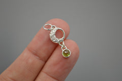 Silver Moon Tsavorite Garnet Charm OOAK