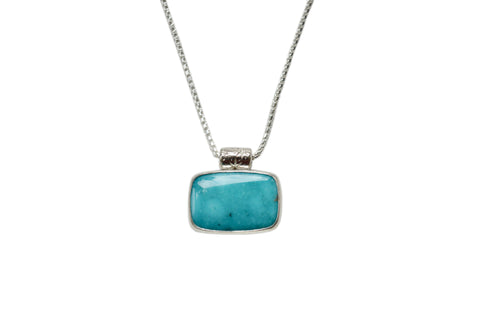 Silver Starry Campitos Turquoise Necklace