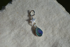 Silver OOAK Boulder Opal Star Pendant #2