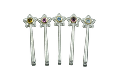 Silver Star Wands with 14k setting & Gemstones, January 2026 Drop (#5)