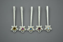 Silver Star Wands with 14k setting & Gemstones, January 2026 Drop (#5)