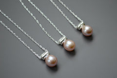 Starry Pink Pearl Necklace