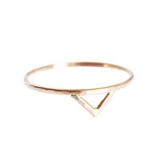 Thin Gold Spike Ring 