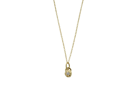 Tiny Twinkle Star 14k Diamond Necklace