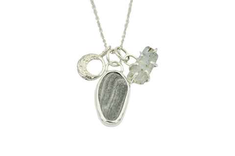 Beach Stone Charm Necklace #4